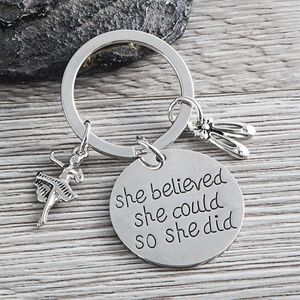 Dance Keychain - She Believed She Could So She Did